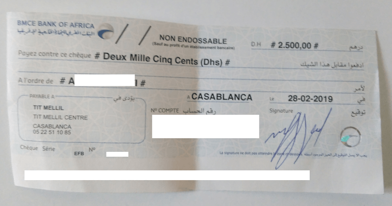 impression chéques et effets maroc